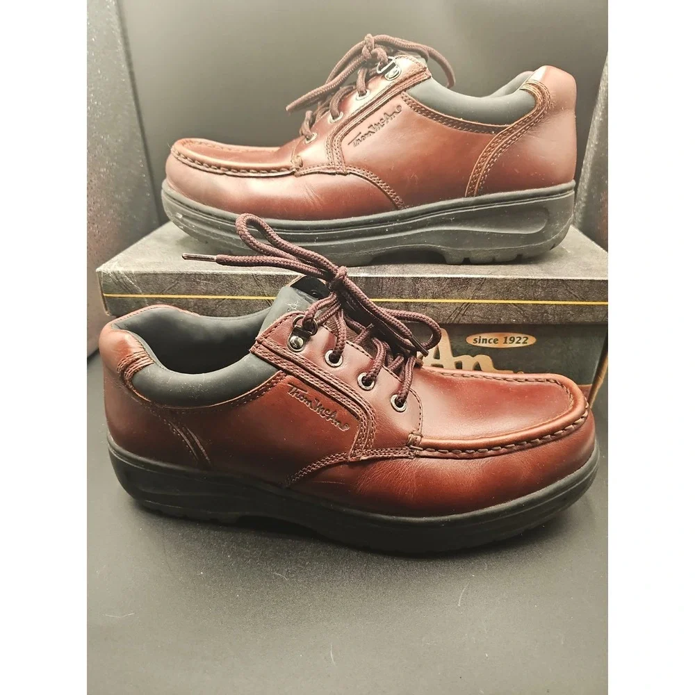 Vtg Thom McAn Leather Poron 4000 Lifetime Comfort Oxford Lace Boot Size 10